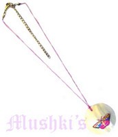 Mop Pendant with thread Necklace - click here for large view